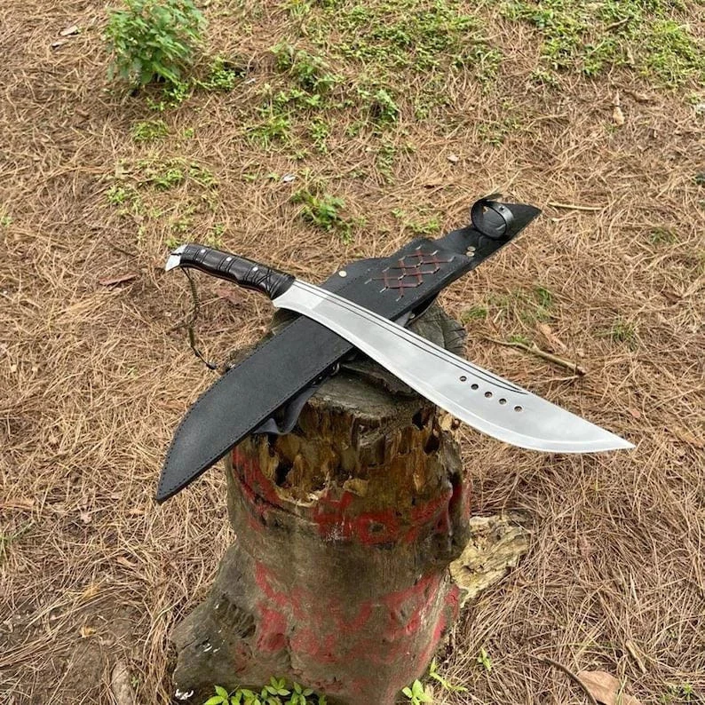 Custom Handmade Carbon Steel Blade Eli Machete Sword | Hunting Sword Camping