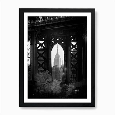 Brücke mit Aussicht Kunstdruck gerahmt Wandbild Poster Leinwanddruck Bild