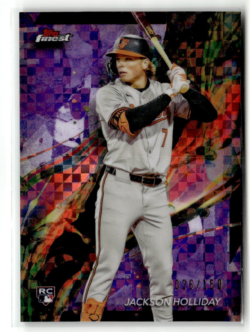 Jackson Holliday 2024 Topps Finest Purple Checkerboard Refractors #76 /150