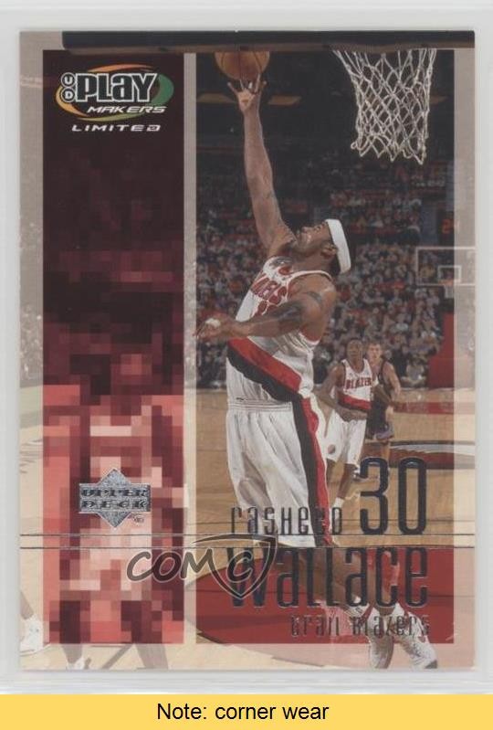 2001-02 UD Playmakers Limited Rasheed Wallace #77 READ 8a7