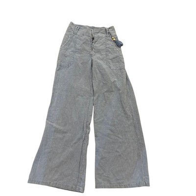 Blanco Wide Leg Pants Womens Large Blue Cotton Smocked High Rise Boho