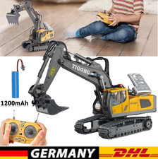 Ferngesteuerter Bagger Spielzeug RC Bagger mit Metall Schaufel Lichtern,Sounds.
