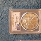 2016 American Silver Eagle, MS 69 30Th Anniversary - PCGS, Small Crack In Slab