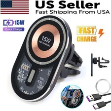 MagSafe Wireless Car Charger Mount Magnetic Holder for iPhone 12 13 14 15 16 17
