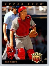 1993 Upper Deck #6 Dan Wilson Cincinnati Reds Star Rookie Catcher Card. rookie card picture