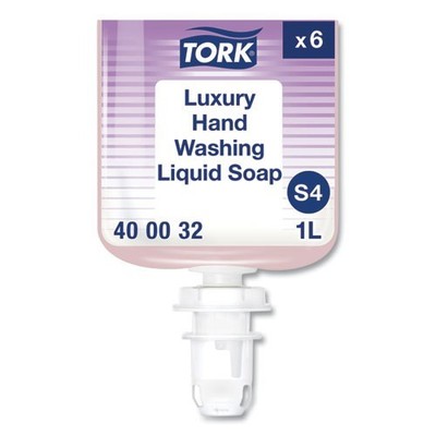 Tork Luxury Liquid Soap Refill, Soft Rose Scent, 1 L, 6/Carton