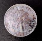 1991 American Silver Eagle 1 Troy Oz .999 Fine Silver Toned Coin Estate Sale