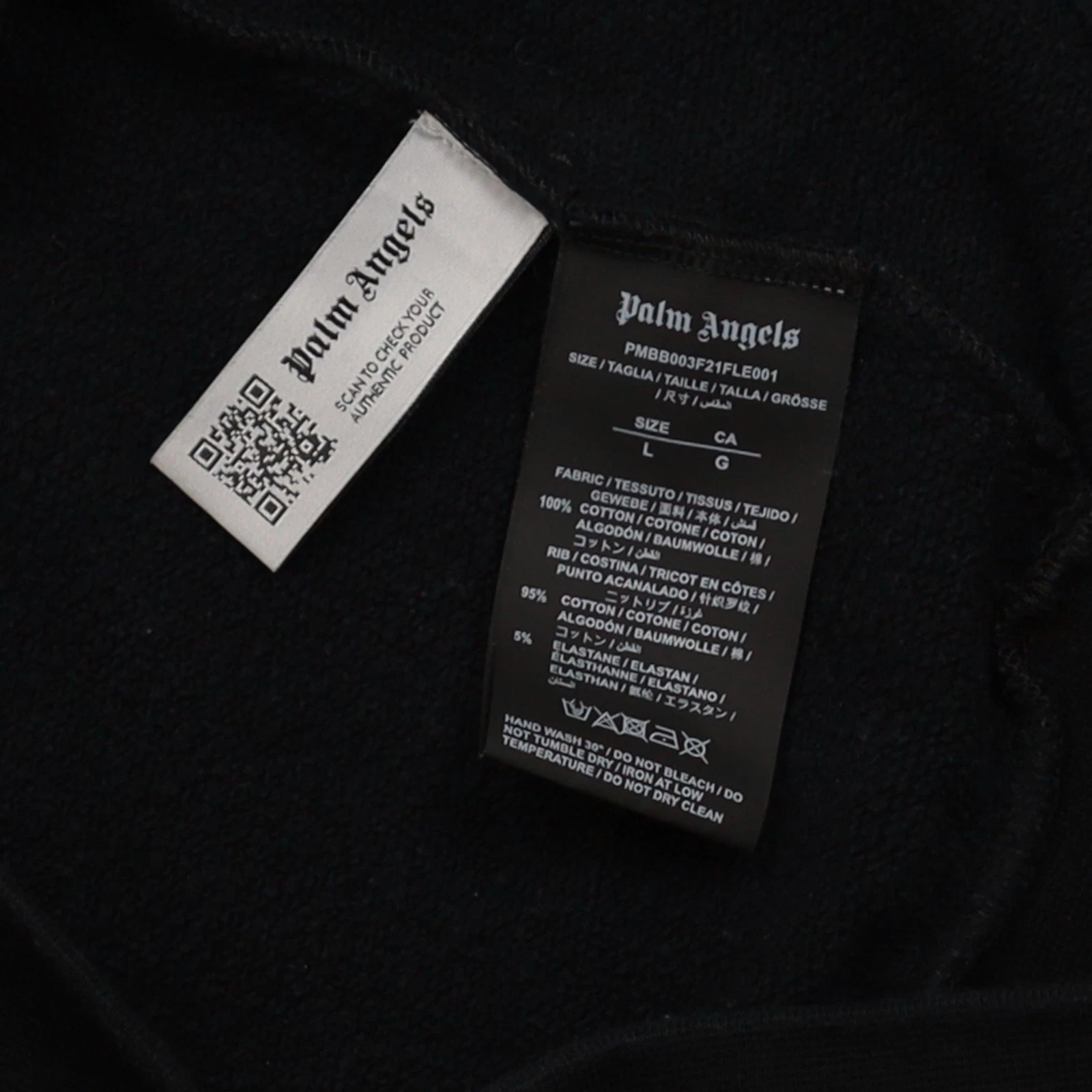 Felpa con cappuccio Palm Angels St Mortiz Heart taglia large nera