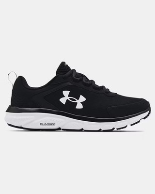 Under Armour Charged Assert 9 Womens Running Shoes Size 7.5 Black White