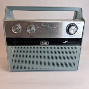 Motorola Stratoline Portable 802 8 Track Tape Player AM Radio Japan Working