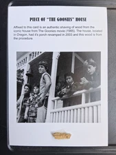  Piece of Goonies House Authentic 5x7 Card
