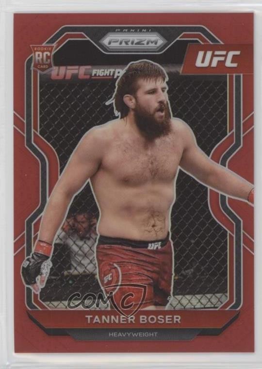 2021 Panini Prizm UFC Red Prizm 106/275 Tanner Boser #91 5b1