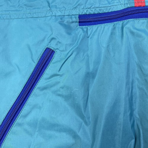 VTG White Sierra Teal Green Nylon Anorak Pullover Jacket Mens Size M Medium - Picture 7 of 22