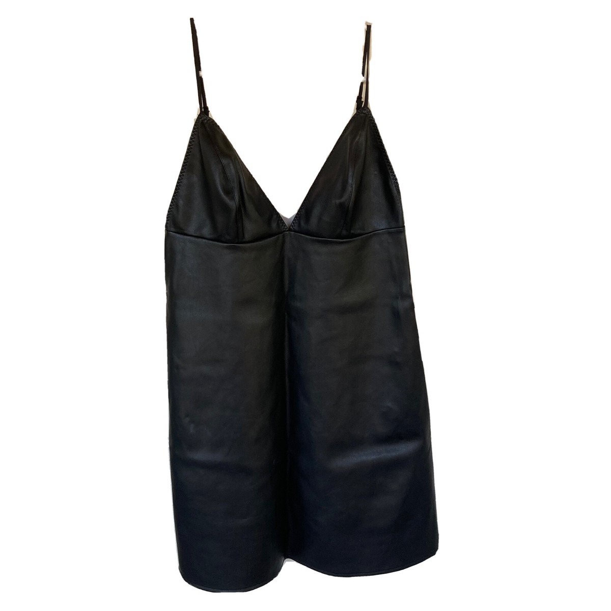 Victoria Secret Dress Sz Med Mini Faux Leather Slip Black Adjustable Strap Fun | eBay Victoria Secret Dress Sz Med Mini Faux Leather Slip Black Adjustable Strap Fun | eBay