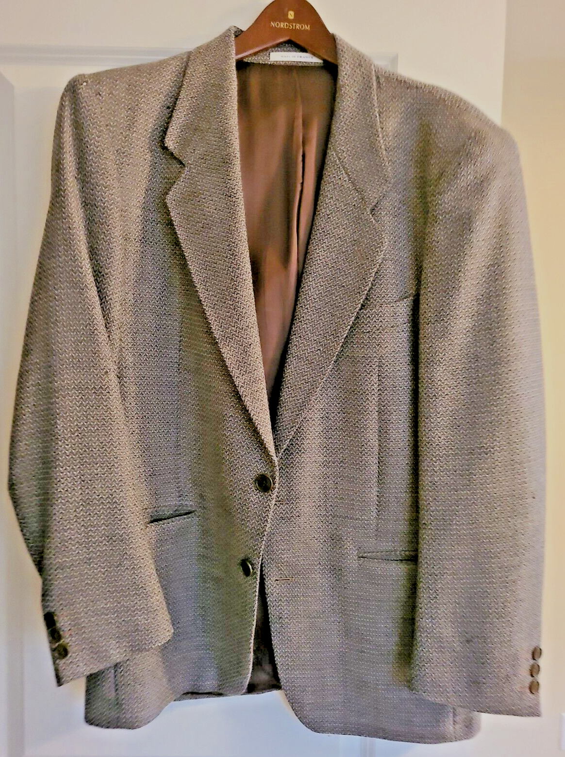 SAINT LAURENT GIACCA SPORTIVA DA UOMO CLASSICA YVES ST LAURENT 100% LANA WOOSTED TAGLIA 38"