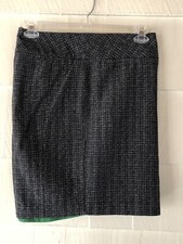 EXPRESS DESIGN STUDIO COTTON BLEND FRONT SLIT PENCIL SKIRT BLK/WHITE PRINT SZ.4