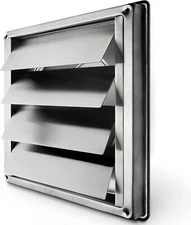 Calimaero® VKE 4" Inch Dryer Vent Cover Outdoor Stainless Steel Grille Dryer 