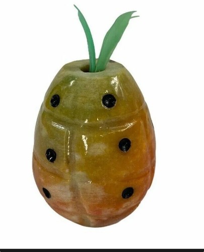 Lot of 4 VIntage Alabaster Marble Fruit Apricot, Pineapple, Mango, Passionfruit - Picture 9 of 19