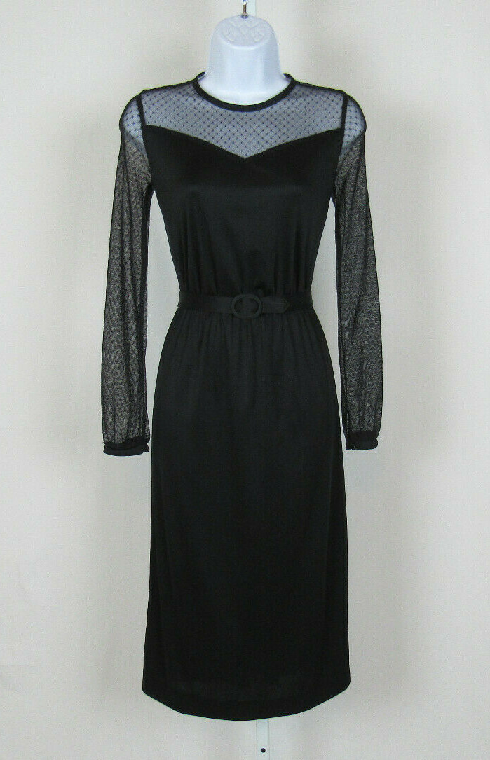 VTG 1960s SAKS FIFTH AVENUE BLACK COCKTAIL DRESS … - image 2