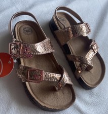 Wonder Nation Toddler Girs Rose Gold Brown Sandals Size 7 NWT