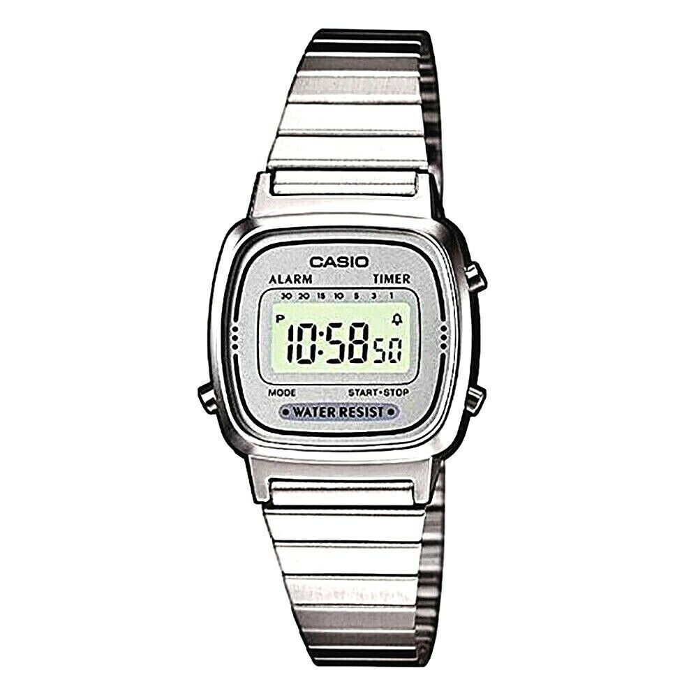 Casio La670wa-7d Ladies Silver Classic Stainless Steel Digital