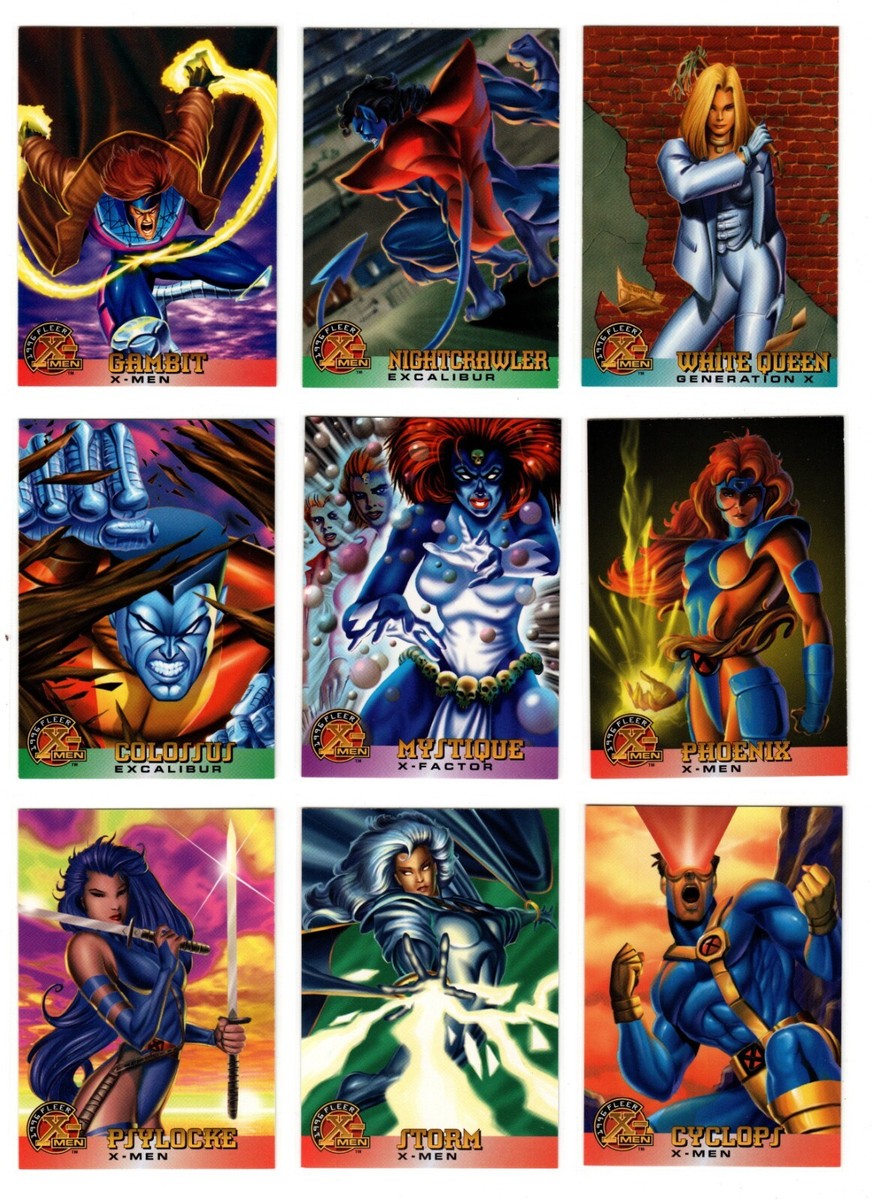 1996 Fleer X-Men Trading Cards Complete 100 card set (Walmart) m
