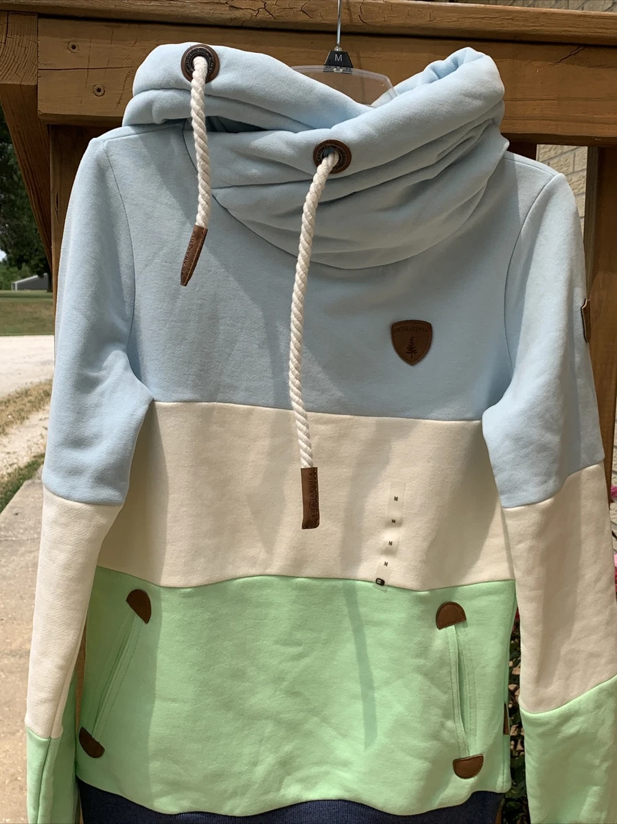 Wanakome Womenu0026#039;s Medium Hoodie NWT Light Blue, Oatmeal u0026amp; Mint  Green | eBay