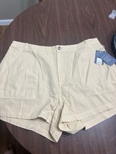 Women's Size 17 High-Rise Utility Shorts - Universal Thread Tan 100 Cotton