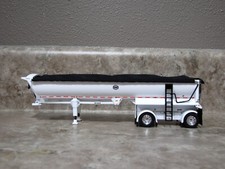 Remolque de volteo redondo DCP 1/64 blanco negro Mac eje extendido juguete agrícola