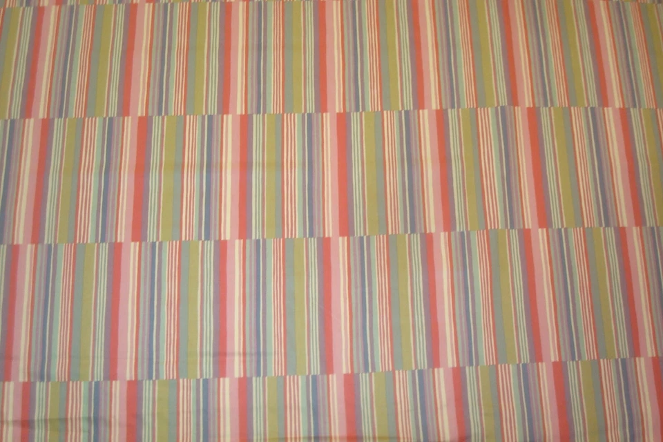 1 из 7 ярдов ткани Collier Campbell шерпа сумасшедшая полоса хлопковая обивка 54 дюйма ширина BTY - Изображение 4 из 4