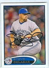 Steve Delabar autographed baseball card (Toronto Blue Jays) 2012 Topps #US147