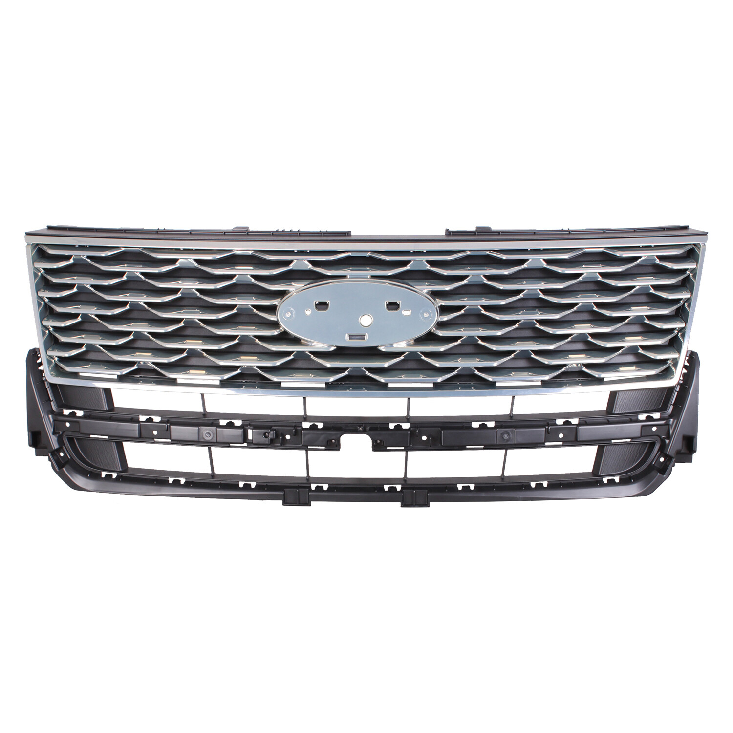 Matte Black Front Grille for 2018-2019 Ford Explorer 104-10672E