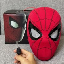 Spider-Man Mask Moving Replica Eyes Cosplay Helmet Prop Remote Control Ring Toys