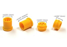 4pc BTO Newly Made Aurora G G-PLUS HO Slot Car FRONT REAR Wheels 8894 8893 YEL