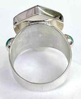 HSN Jay King Sterling Silver Australian Oasis Stone & Turquoise Ring Size 7 — photo 6