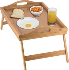 Bandeja Cama Mesa con Patas Plegables, y Bandeja Desayuno Bambú Mesa y Bandeja Cama