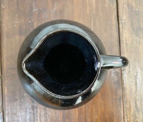 Vintage Large Black Polish Jar/Pitcher Kaźmierczak-Ceramika Kartuzv Jkazmierczak - Picture 2 of 3