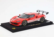New BBR FERRARI 296 GT3 3.0L V6 CHALLENGE 2023 1:18 Model Car RED P18242 KidBX