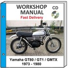 YAMAHA GT80 GT1 GMTX 1974 1975 1976 1977 1978 1979 SERVICE REPAIR SHOP MANUAL CD