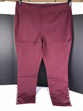 Isaac Mizrahi live BURGUNDY pants SIZE 16p