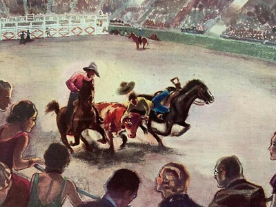 PAUL COZE ILLUSTRATION - COWBOY RODEOS - 1929