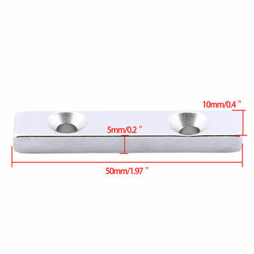 Neodymium Block Magnets with Countersunk Hole, Various Sizes - Picture 5 of 20