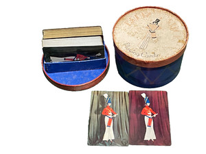 Vintage Drum Boxed Double Deck Set of Drum Stick Playing Cards By Gibson Unique