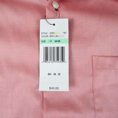 Axist Essentials Shirt Mens 17 34/35 Easy Care Pocket Button Up Long Sleeve NWT - Picture 2 of 7