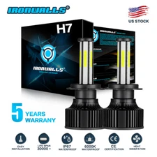 6-Sided H7 LED Headlight Bulbs For Suzuki GSXR 1000 750 600 Hayabusa Hi Low Beam