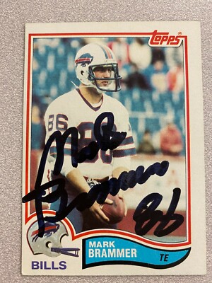 Mark Brammer signed BUFFALO BILLS card   1982 Topps