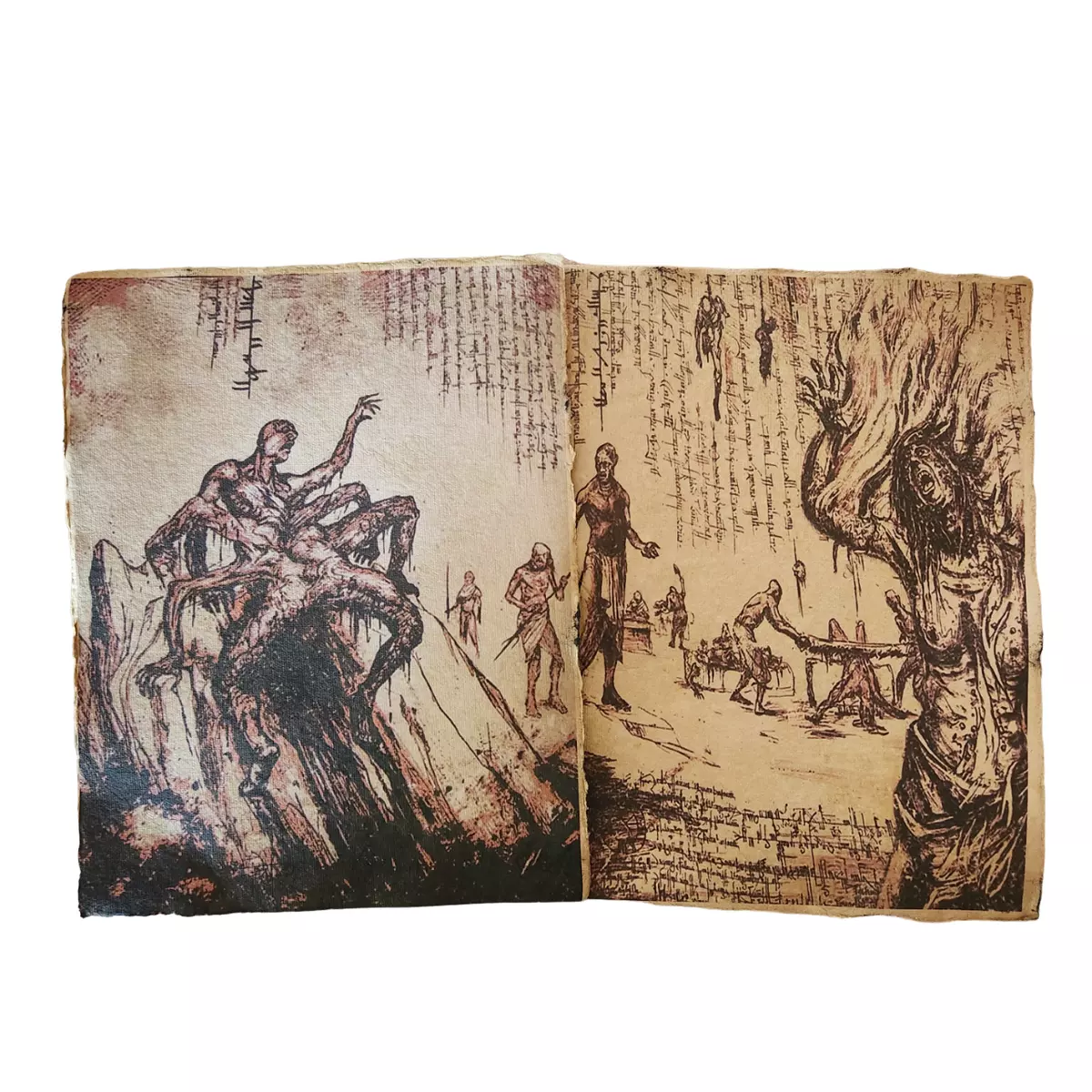 Evil Dead Rise, Necronomicon, Book of the Dead aged printed book pages #2