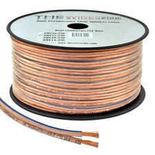 Car Home Audio Speaker Wire Transparent Clear Cable 12AWG 250ft 12/2 Gauge