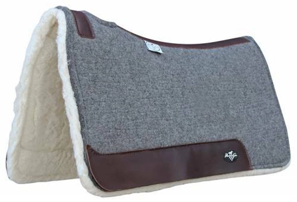 Professional Choice Deluxe 100 Wool Saddle Pad w Fleece Bottom