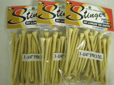 Stinger Golf Tees (3 1/4'' Inch Pro XL, 3pk) 3.25'' Performance Tee New